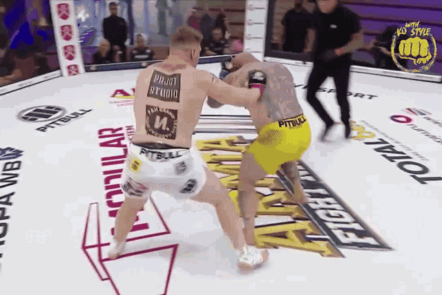 Cú head kick của Michał Krystman khiến Grzegorz Smolinski gục ngã. 