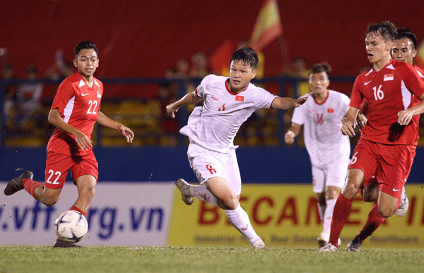 Thắng đậm Singapore, U18 Việt Nam sáng cửa vào bán kết giải Đông Nam Á