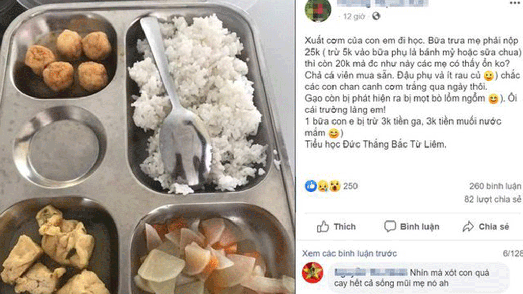 Bữa ăn bán trú của học sinh lèo tèo, hiệu trưởng nói "buồn" và "rút kinh nghiệm" ảnh 1