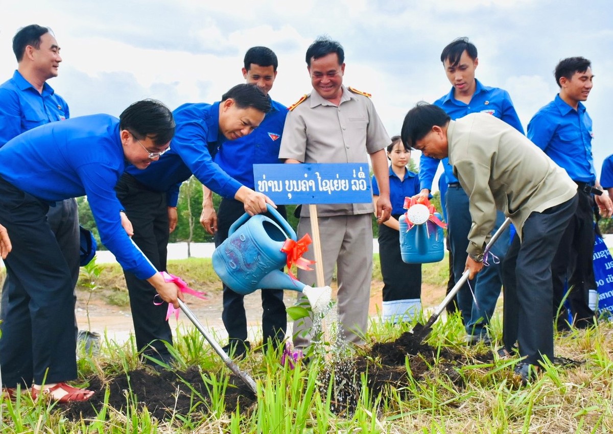 Tuổi trẻ Hà Tĩnh với hoạt động tình nguyện quốc tế trên nước bạn Lào ảnh 9