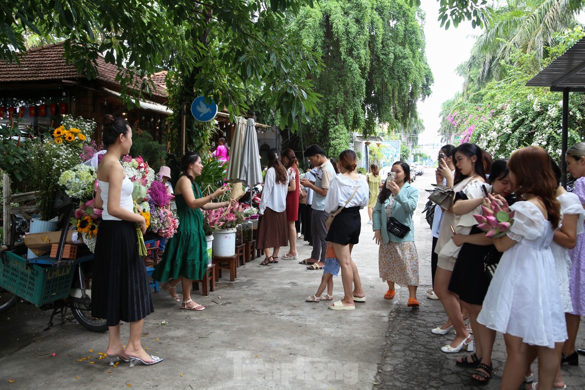 Giới trẻ Đà Nẵng khoe sắc bên những xe hoa 'chở' mùa thu Hà Nội ảnh 1