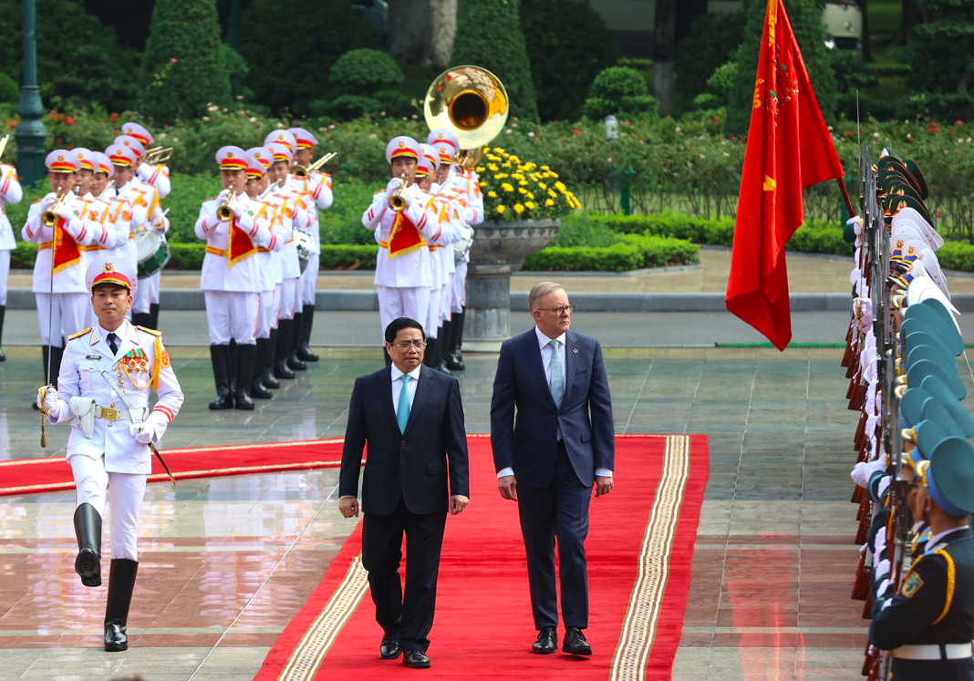 Thủ tướng Phạm Minh Chính chủ trì lễ đón Thủ tướng Úc Anthony Albanese ảnh 5