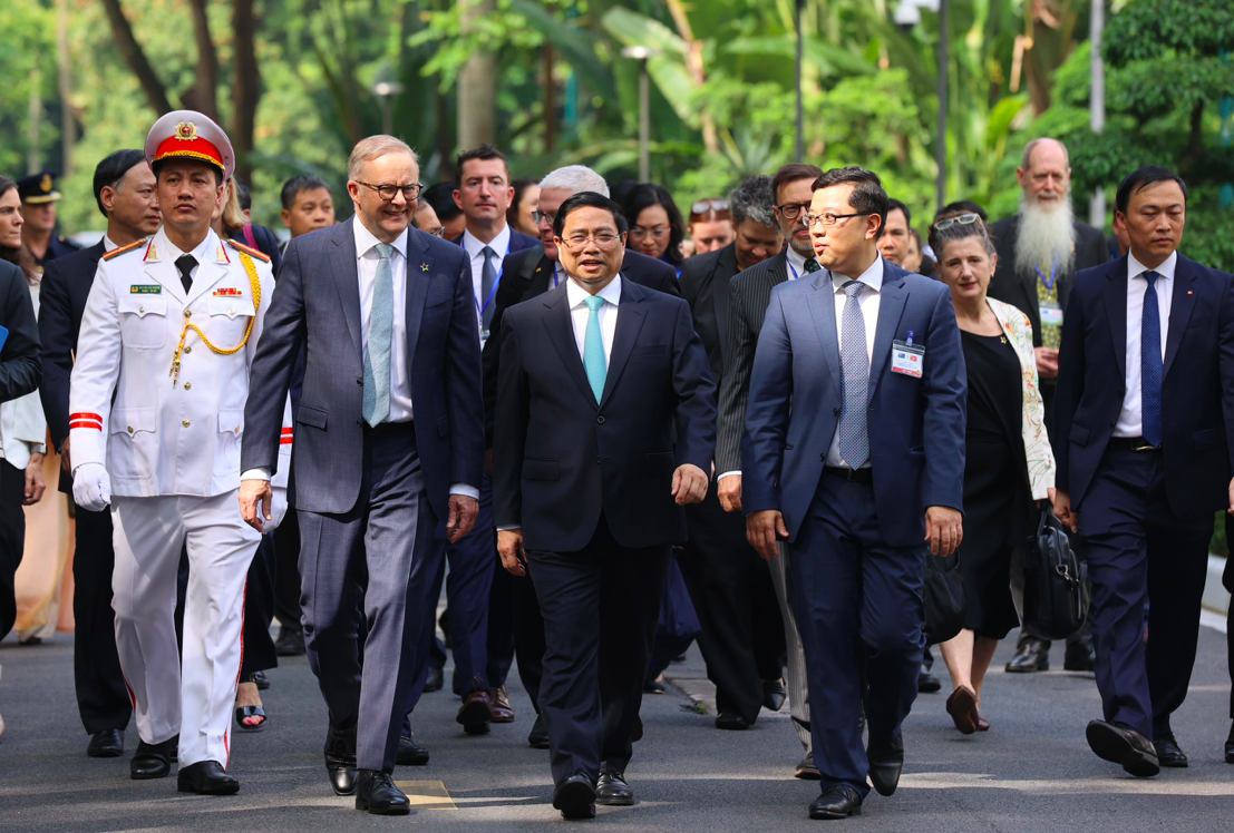 Thủ tướng Phạm Minh Chính chủ trì lễ đón Thủ tướng Úc Anthony Albanese ảnh 6