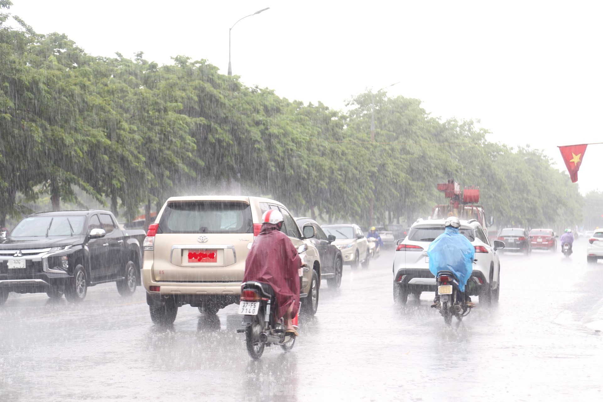 Mưa 'vàng' hạ nhiệt 'chảo lửa' thành Vinh ảnh 1