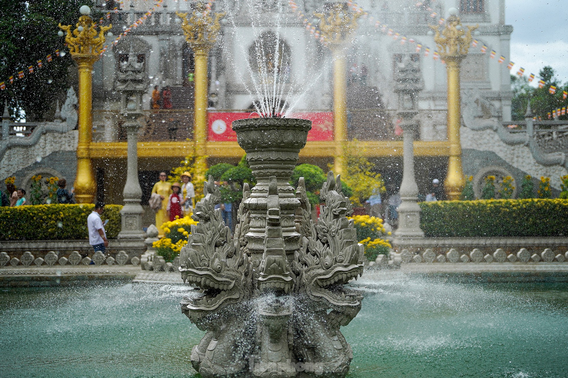 Khách thập phương du xuân tại ngôi chùa 'không nhang khói' tuyệt đẹp ở TPHCM ảnh 6