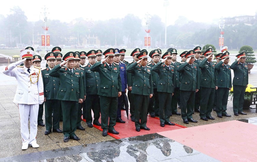Hình ảnh lãnh đạo Đảng, Nhà nước vào Lăng viếng Chủ tịch Hồ Chí Minh ảnh 4