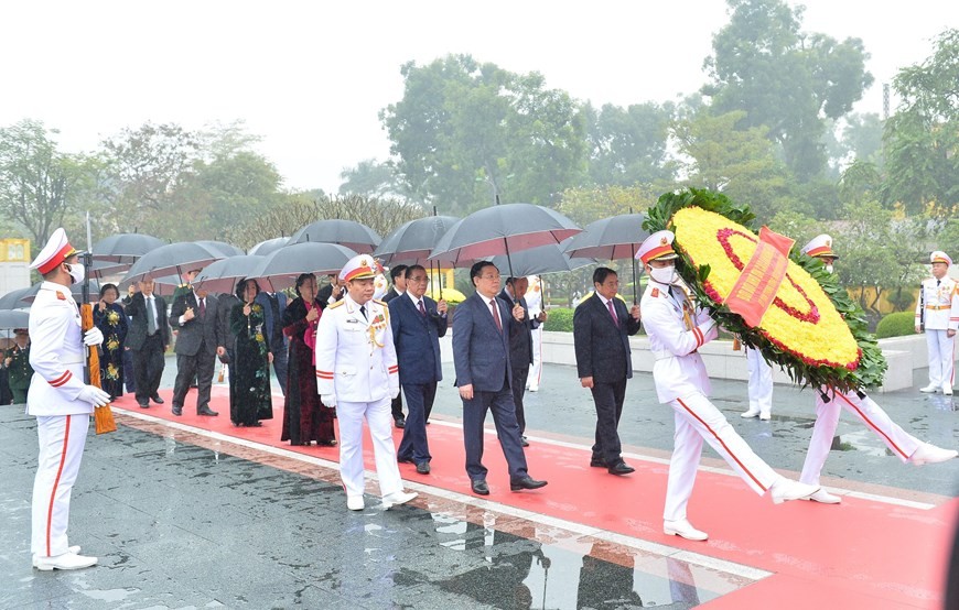 Hình ảnh lãnh đạo Đảng, Nhà nước vào Lăng viếng Chủ tịch Hồ Chí Minh ảnh 7