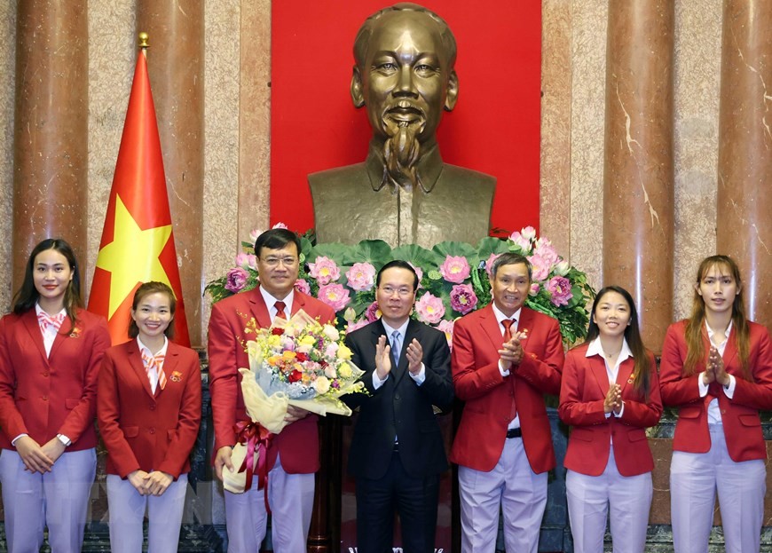 Chủ tịch nước Võ Văn Thưởng biểu dương cá nhân tiêu biểu của đoàn Thể thao Việt Nam ảnh 10