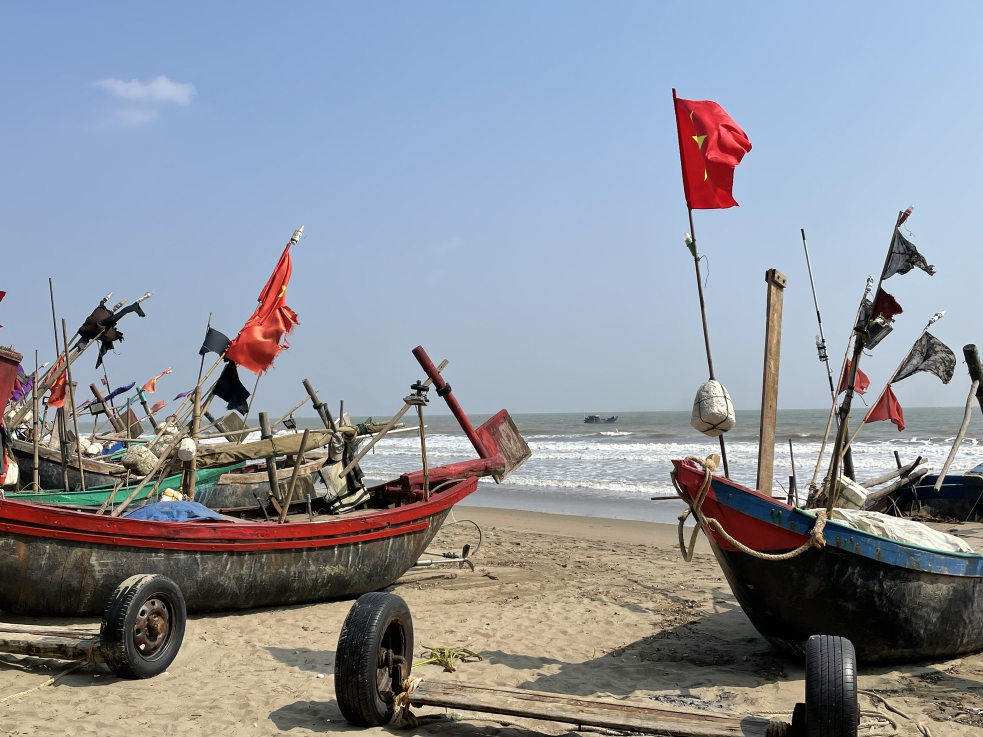 Nắng ấm ngày mùng 4 Tết, ngư dân Thanh Hoá hào hứng đón 'lộc biển' đầu năm ảnh 9