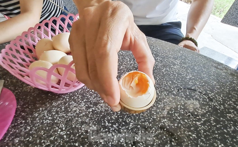 Du khách thích thú màn luộc trứng ở suối nước nóng 85 độ C