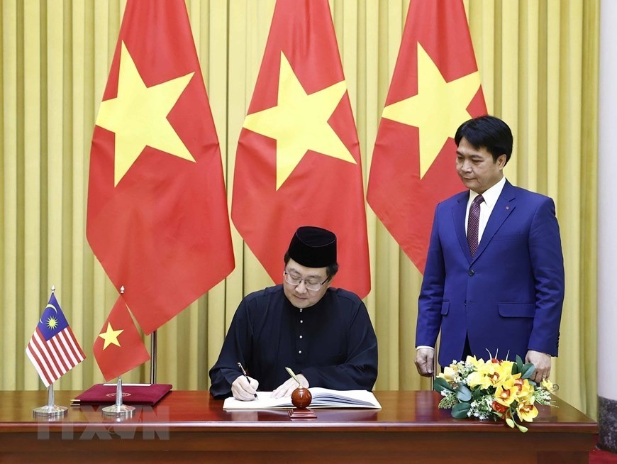 Hình ảnh Quyền Chủ tịch nước Võ Thị Ánh Xuân tiếp các đại sứ đến trình quốc thư ảnh 10