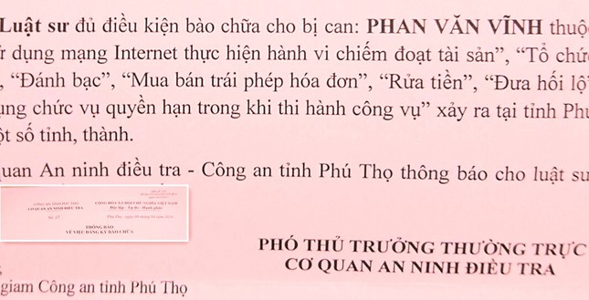 Đường dây đánh bạc nghìn tỷ: Tướng Vĩnh có 2 luật sư bào chữa ảnh 1