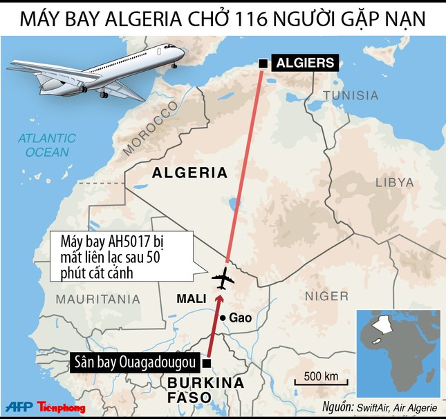 Algeria xác nhận máy bay chở 116 người rơi ở Mali ảnh 7