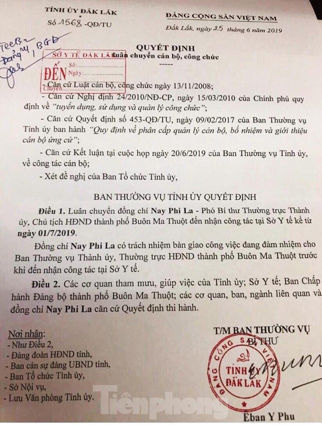 Phó Bí thư Thành ủy nhận nhiệm vụ tại Sở Y tế Đắk Lắk từ ngày 1/7 ảnh 1
