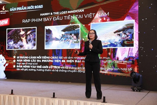 ổng Giám Đốc VinWonders – bà Ngô Hương – giới thiệu những sản phẩm mới trong năm 2023