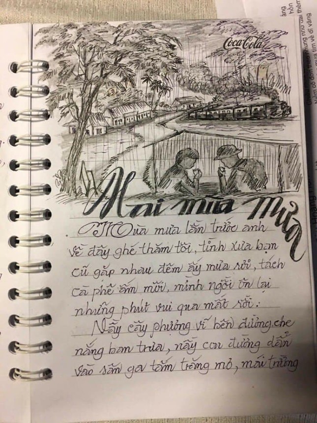 Sổ chép nhạc thời “ông bà anh“: Chữ đẹp miễn chê nhưng đỉnh nhất lại là hình minh họa ảnh 5