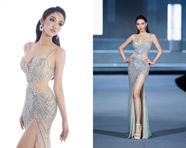 Lại thêm một người đẹp diện váy Hoa hậu Thùy Tiên để lấy may khi đi thi nhan sắc quốc tế ảnh 5