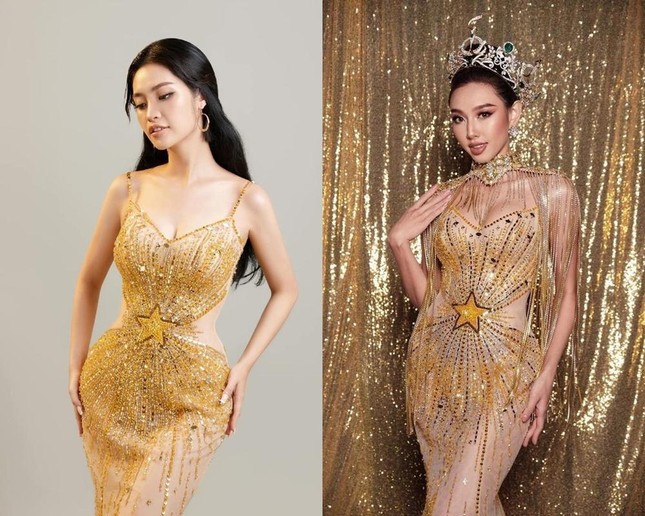 Lại thêm một người đẹp diện váy Hoa hậu Thùy Tiên để lấy may khi đi thi nhan sắc quốc tế ảnh 4