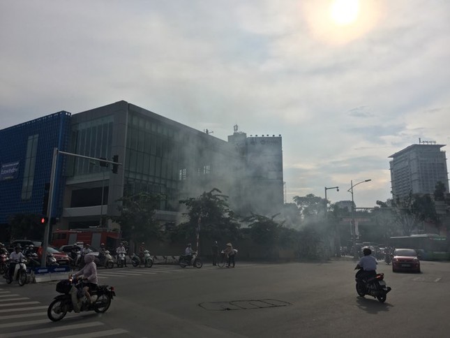 Cháy trong công trường nhà ga đường sắt Cát Linh - Hà Đông ảnh 1