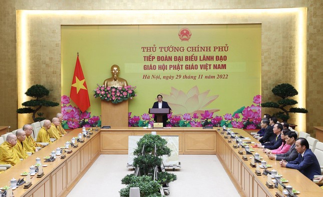 Thủ tướng tiếp đoàn đại biểu lãnh đạo Giáo hội Phật giáo Việt Nam ảnh 2