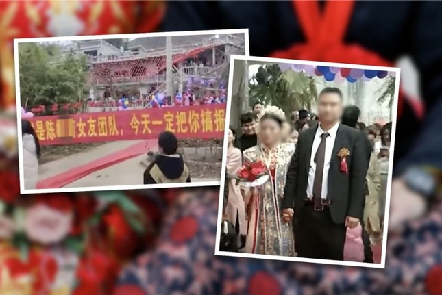Chú rể Trung Quốc bẽ mặt vì đội bạn gái cũ căng băng rôn biểu tình ở đám cưới - Ảnh 2.