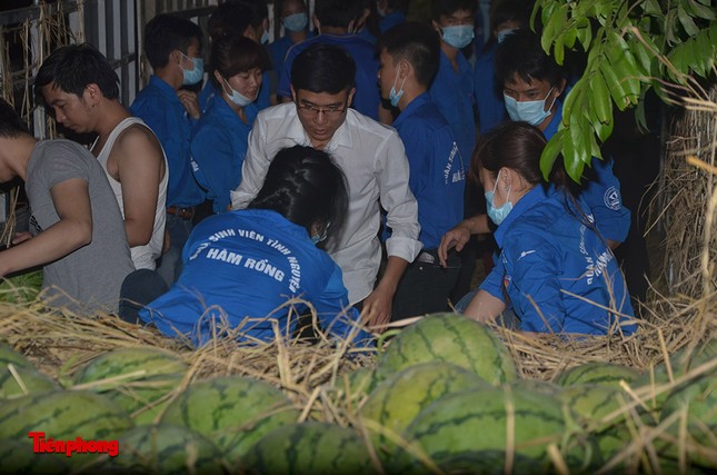 Sinh viên trắng đêm chuyển dưa hỗ trợ miền Trung ảnh 7