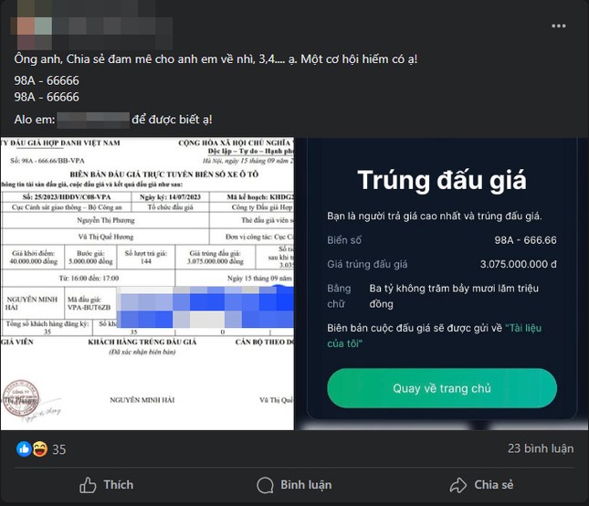 Có ‘kẽ hở’ trong chuyển nhượng ô tô kèm biển số trúng đấu giá? ảnh 1