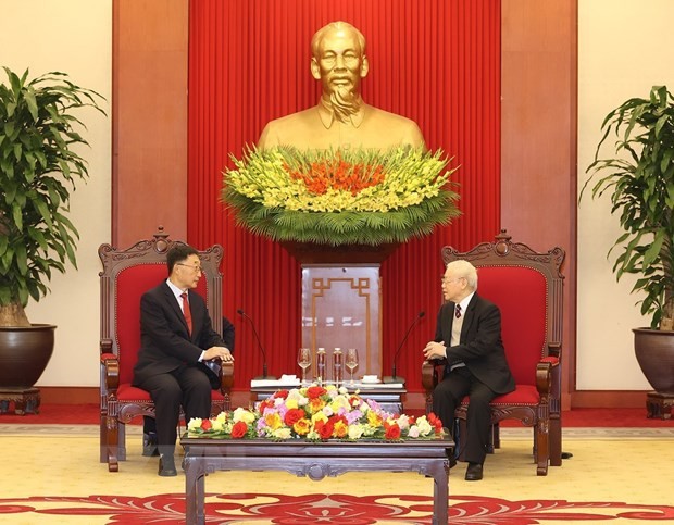 Tổng Bí thư Nguyễn Phú Trọng tiếp Bí thư Khu ủy Quảng Tây Lưu Ninh ảnh 2