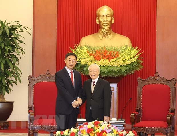 Tổng Bí thư Nguyễn Phú Trọng tiếp Bí thư Khu ủy Quảng Tây Lưu Ninh ảnh 1