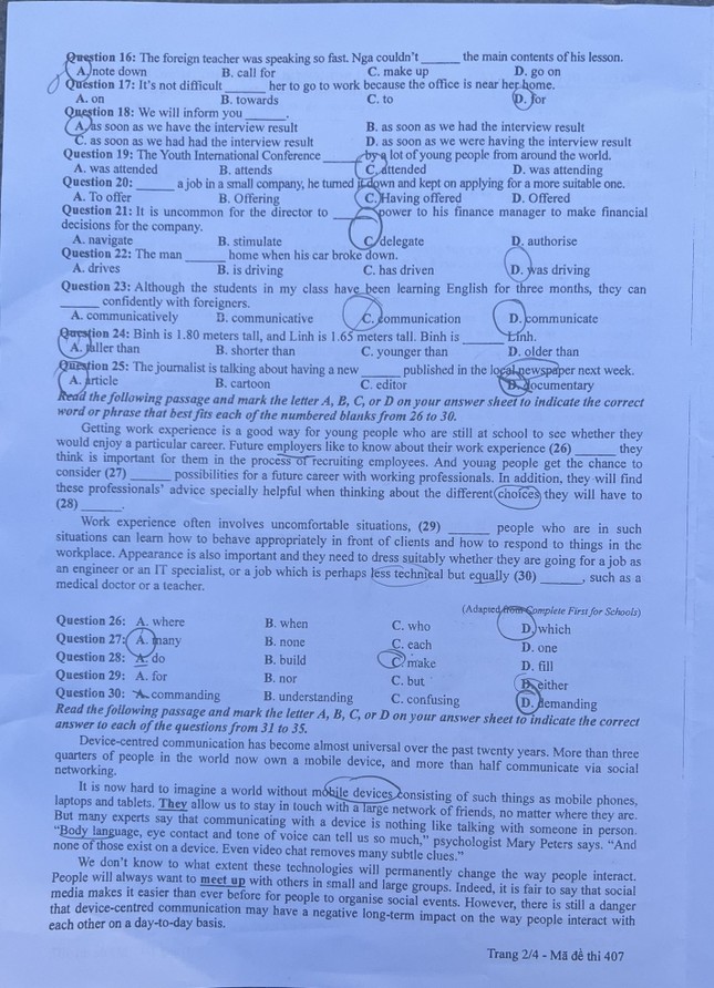 Cập nhật hướng dẫn giải đề môn tiếng Anh tốt nghiệp THPT 2023 ảnh 2