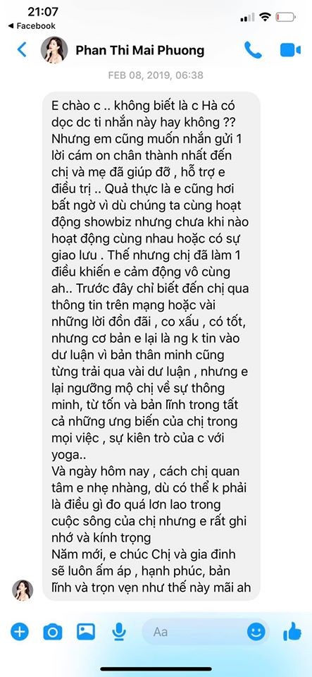 Hồ Ngọc Hà khóc vì “sự tử tế” Mai Phương dành cho mình trong tin nhắn cuối ảnh 1