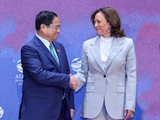 Thủ tướng Chính phủ Phạm Minh Chính gặp Phó Tổng thống Hoa Kỳ Kamala Harris ảnh 1