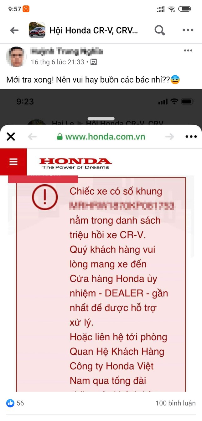 Người dùng ôtô Honda hò nhau kiểm tra lỗi bơm nhiên liệu ảnh 2
