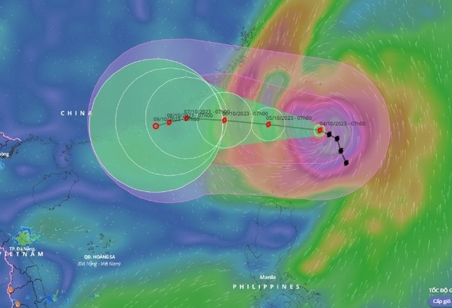 Bão Koinu giật cấp 17 sắp vào Biển Đông ảnh 1