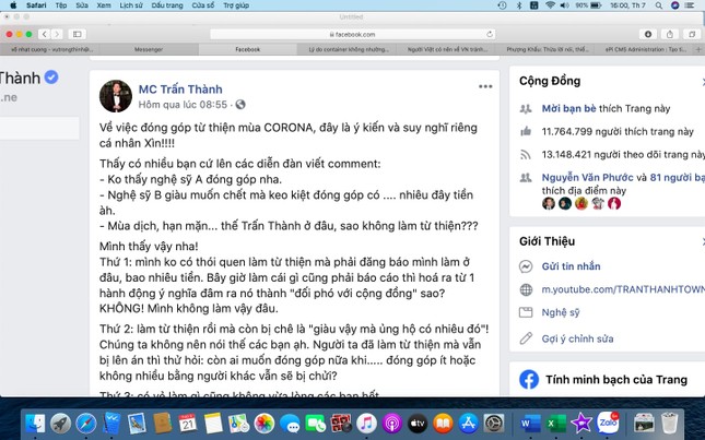 Giữa ồn ào làm từ thiện của Trấn Thành, diễn viên Nhật Cường lên tiếng ảnh 2