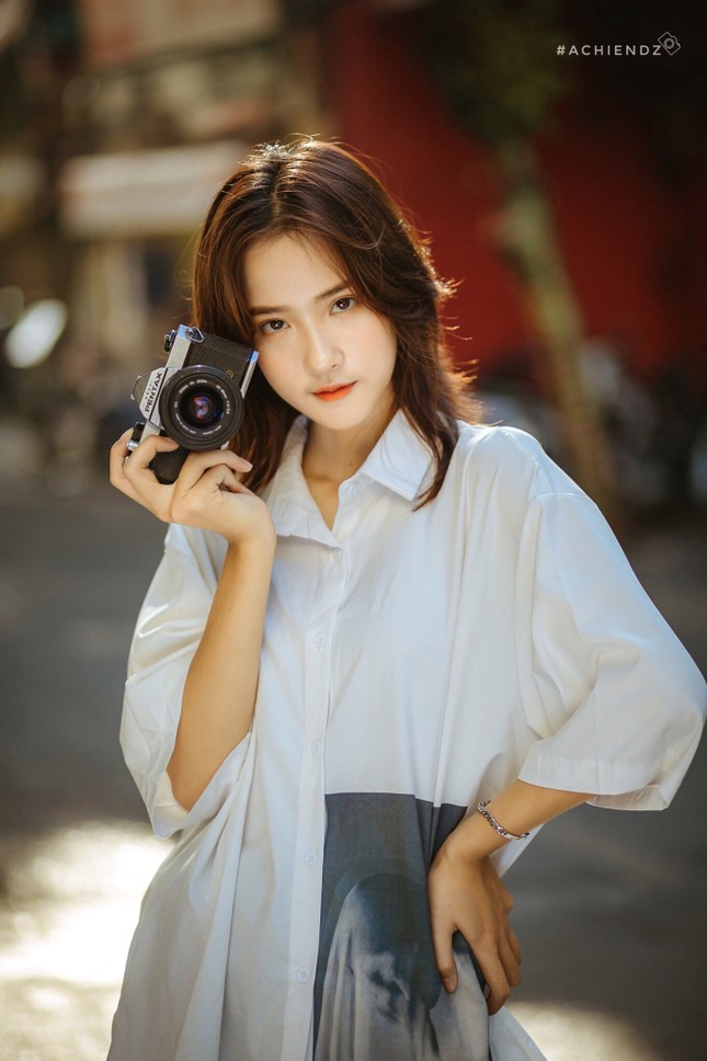 Xao xuyến với nét đẹp dung dị của nữ sinh trường Dệt may ảnh 3