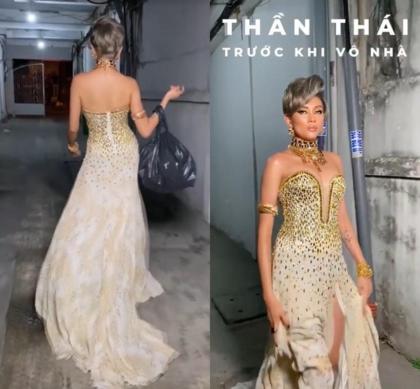 Hết biến gối thành váy, sao Việt lại đua nhau diện thật đẹp để đi... đổ rác ảnh 4