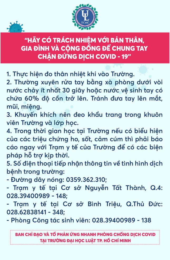 Hàng loạt trường đại học lên kịch bản ứng phó dịch COVID-19 ảnh 3