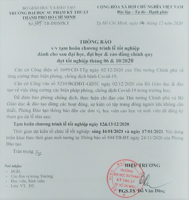 Vì dịch COVID-19, hàng ngàn sinh viên không thể nhận bằng tốt nghiệp ảnh 1