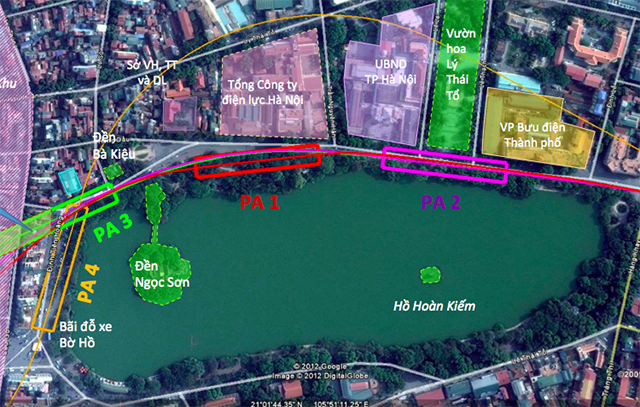 Tiếp tục lấy ý kiến hai bộ về vị trí ga ngầm tại khu vực hồ Hoàn Kiếm ảnh 1