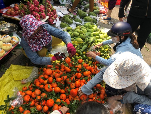 30 Tết: Phiên chợ cuối cùng tấp nập từ sáng sớm, trái cây ‘nhảy giá’ chóng mặt ảnh 4