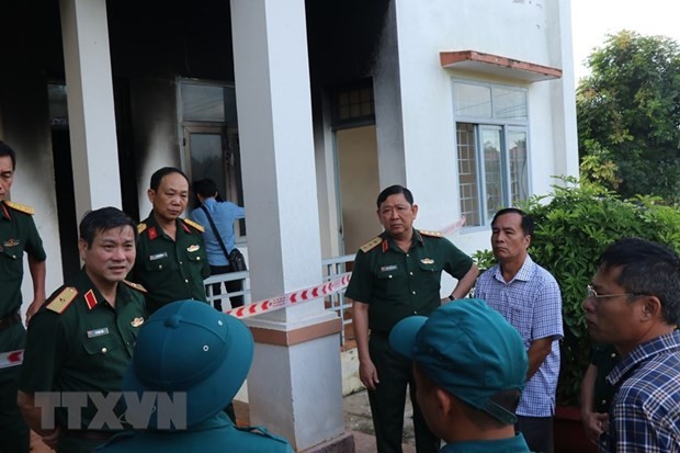 Đoàn công tác BQP kiểm tra hiện trường vụ tấn công tại Đắk Lắk ảnh 1