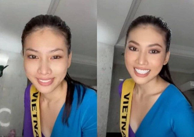 Á hậu Ngọc Thảo tự tin khoe mặt mộc xinh đẹp, Hoa hậu Indonesia bị fans 'tố' gian lận ảnh 1