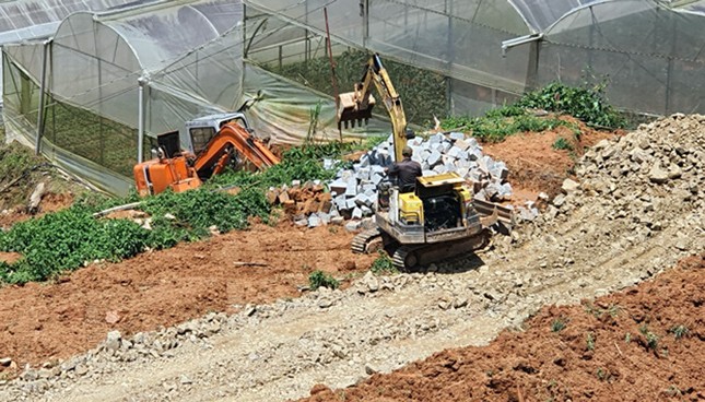 Phường bao che việc thi công trái phép rầm rộ trên đất nông nghiệp? ảnh 2