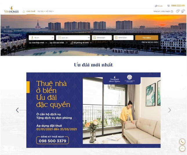Vinhomes ra mắt sàn giao dịch thuê nhà trực tuyến ảnh 1
