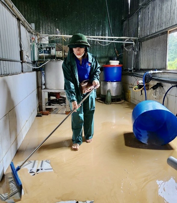 Thanh niên Đắk Nông giúp người dân khắc phục hậu quả mưa lũ ảnh 2