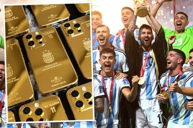 Messi chi 5 tỷ để mua iPhone mạ vàng tặng ĐT Argentina ảnh 1