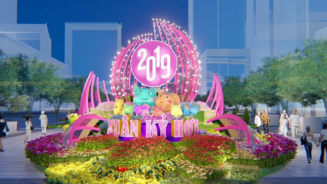 Đường hoa Tết Kỷ Hợi 2019 ở TPHCM có đặc biệt? ảnh 1
