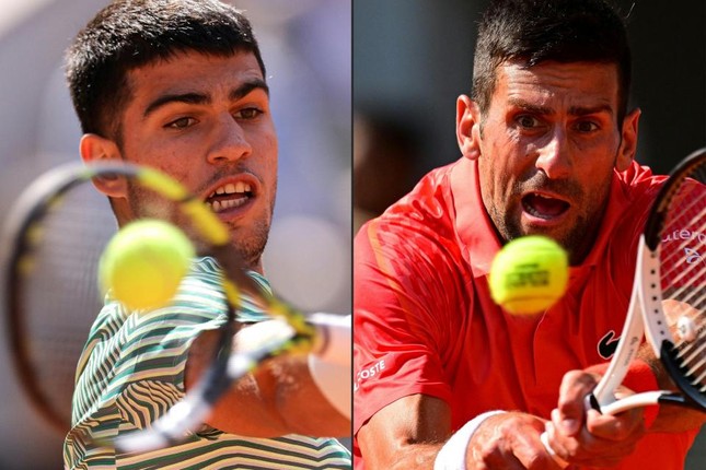 Xem trực tiếp bán kết Roland Garros 2023 Carlos Alcaraz vs Novak Djokovic trên kênh nào, ở đâu? ảnh 1