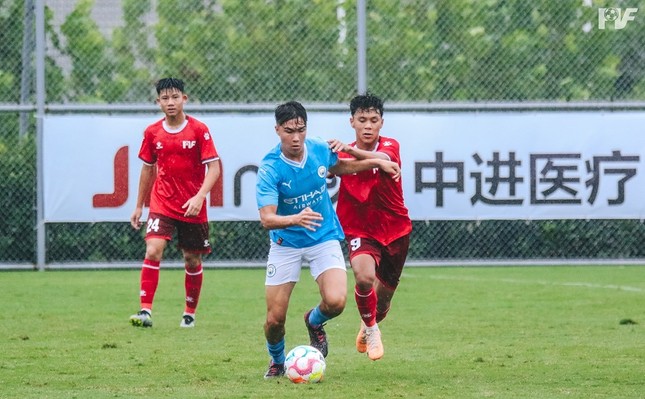 U16 PVF gây sốc, đánh bại U16 Man City tại Shanghai Future Star Cup 2023 ảnh 1